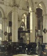WITTE, Emanuel de interior of a church oil painting